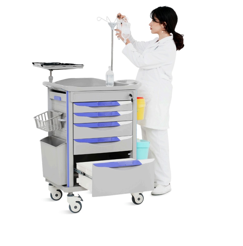 Xe đẩy thuốc và vật dụng y tế