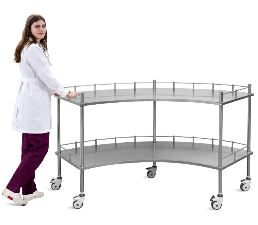 Xe đẩy thuốc và vật dụng y tế