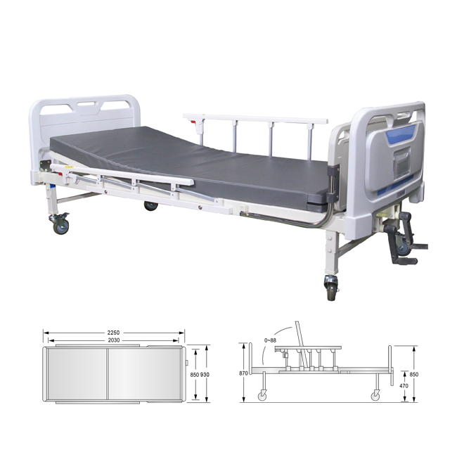 Hospital Bed (2 Cranks ) (New design)