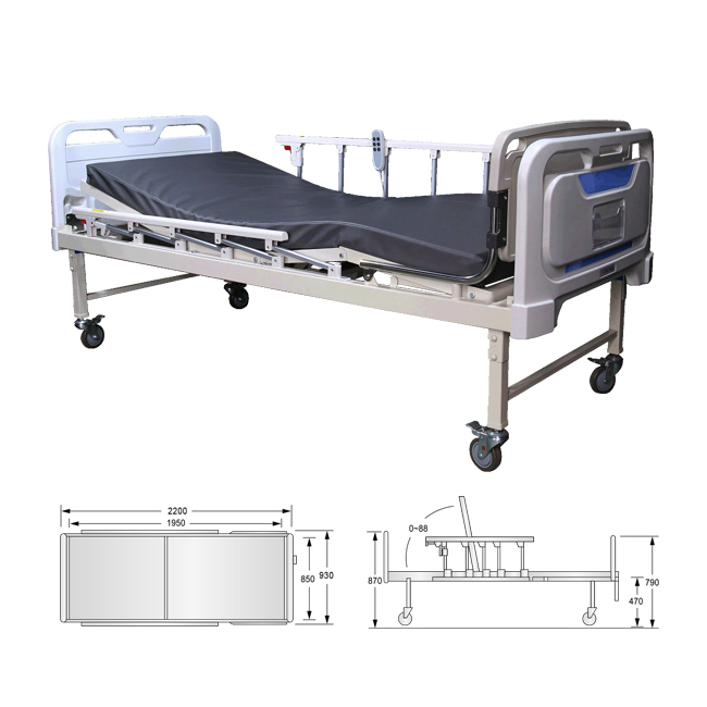 Hospital Bed (2 motors controlled) (New design)